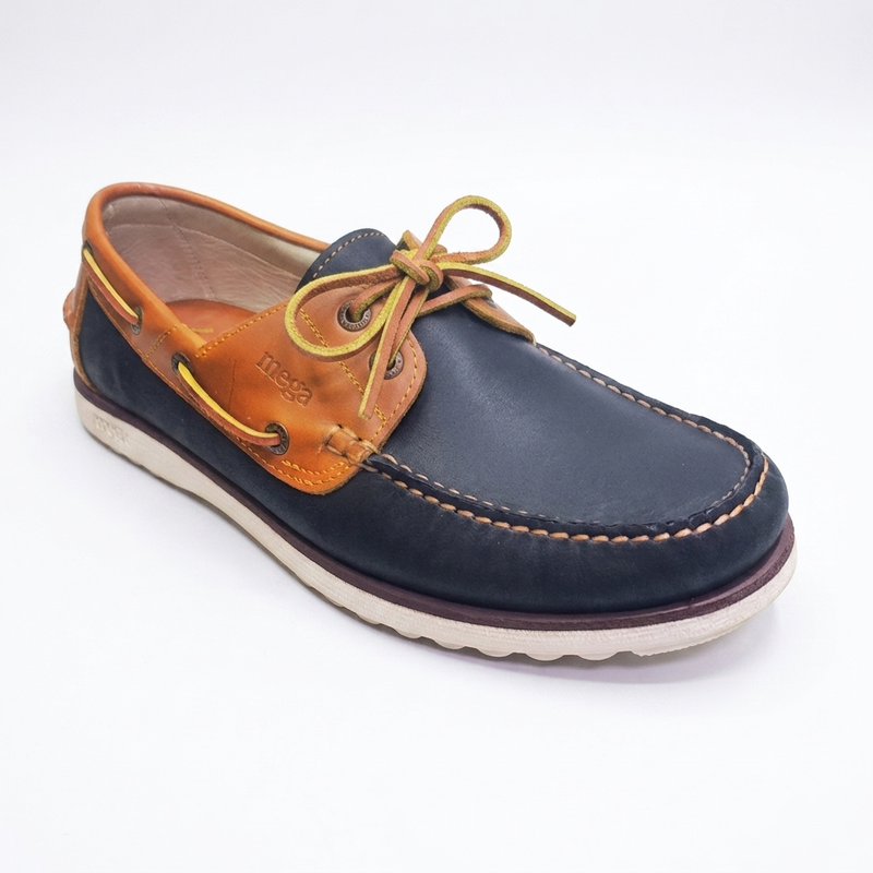 Mocasín Mega Casual Náutico – Cuero genuino, planta en caucho