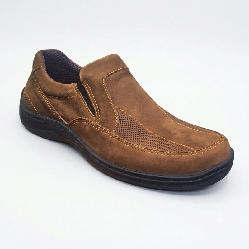 Mocasín MEGA Silpa II en cuero nobuck