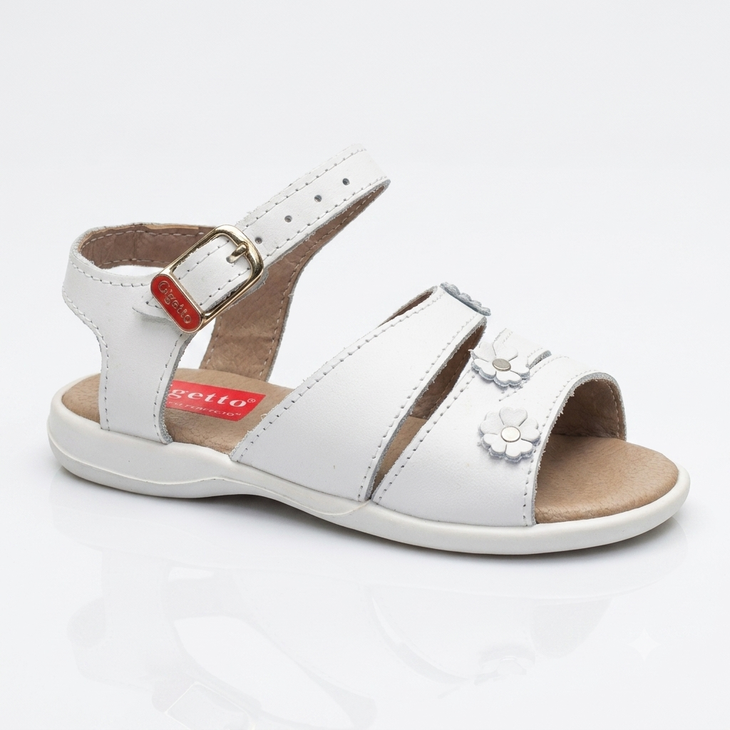 Sandalia Niña Gigetto Floral – Doble correa con apliques