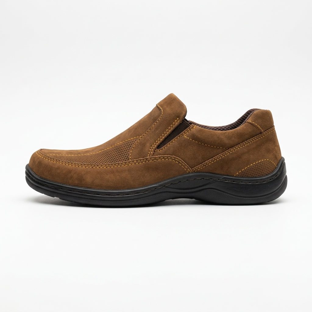 Mocasín MEGA Silpa II en cuero nobuck