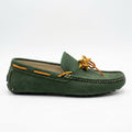Mocasín MEGA Driver en cuero nobuck verde